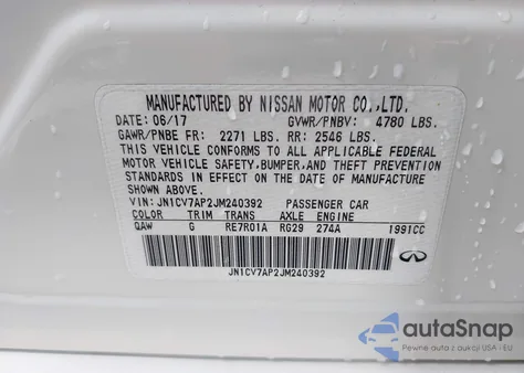 2018 Infiniti Q50 2.0T Pure from USA, damaged, VIN JN1CV7AP2JM240392